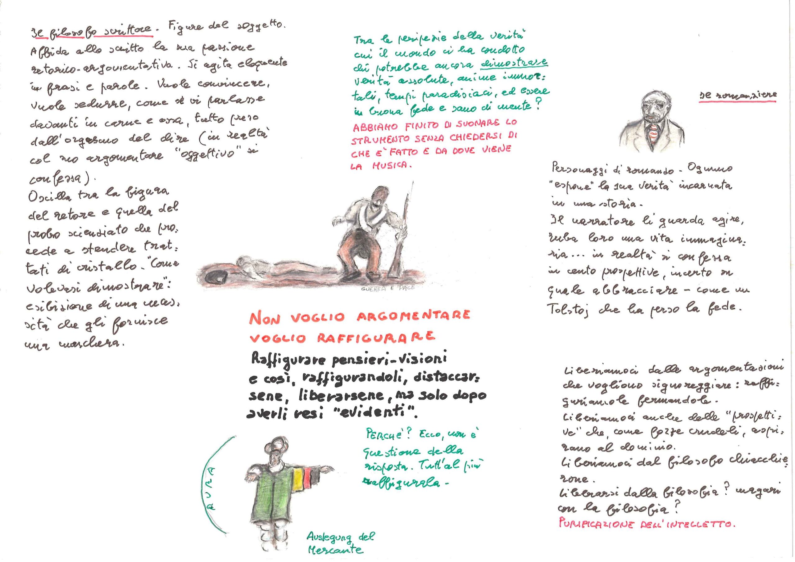 Raffigurare, non argomentare