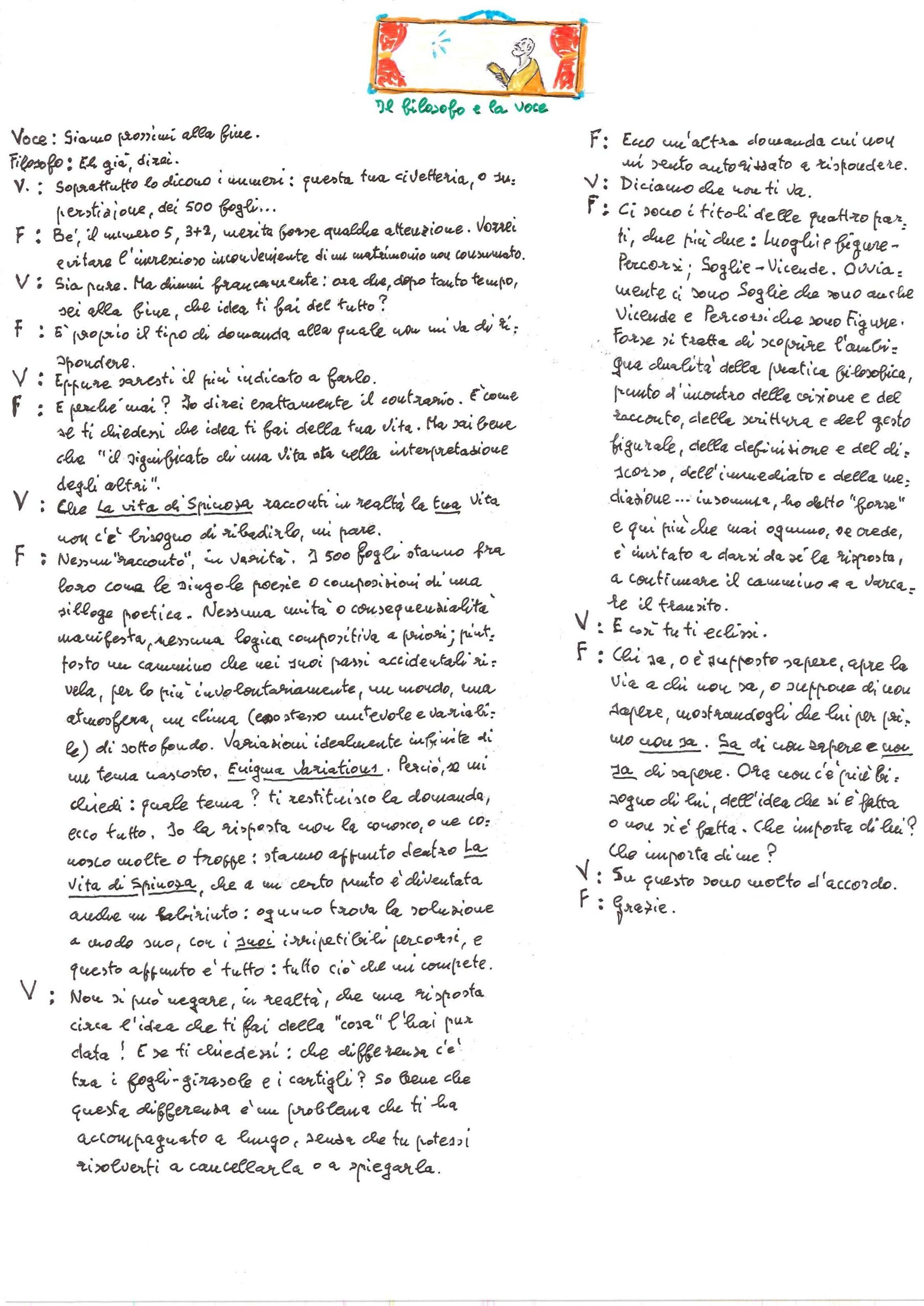 Il filosofo e la voce